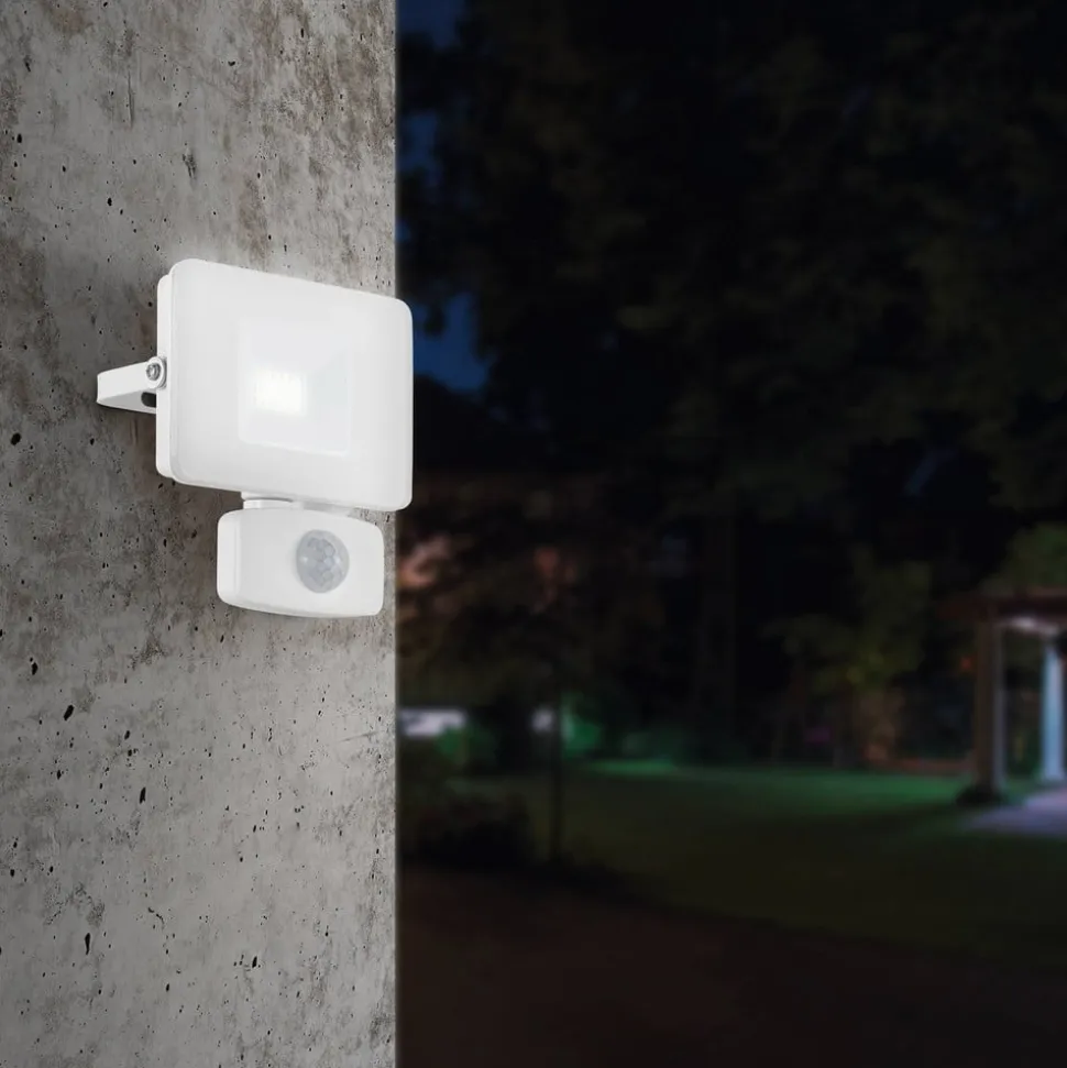 Faedo 3 udendørs LED-spot med sensor, hvid, 10 W