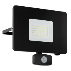Faedo 3 udendørs LED-spot med sensor, sort, 50 W