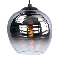Fantasy Apple lampeskærm, røgfarvet grå, Ø 22 cm, glas
