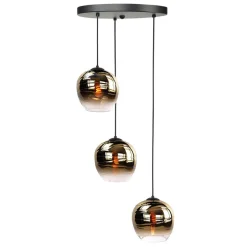 Fantasy Apple-lampeskærm, guld, Ø 22 cm, glas