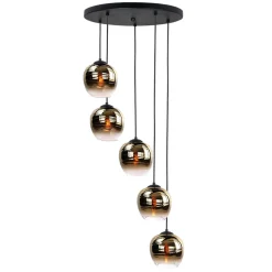 Fantasy Apple-lampeskærm, guld, Ø 22 cm, glas