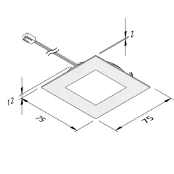 FAQ 68 integreret LED-møbellys, 3, stål, 4 W 930