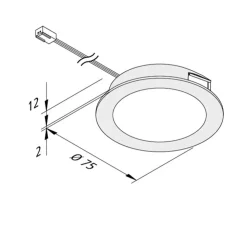 FAR 68 integreret LED-møbellys, 3, stål, 4 W 940