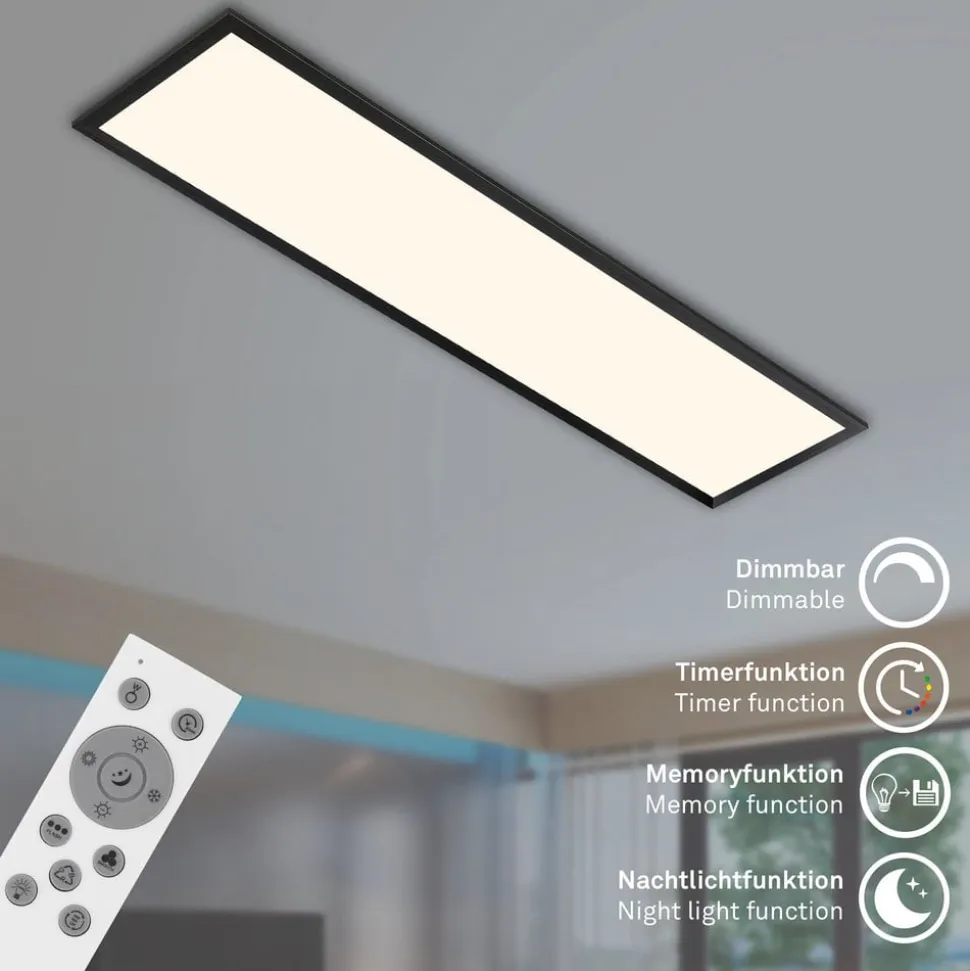 Farvet LED-panel, dæmpbart, RGB, CCT, 100x25cm