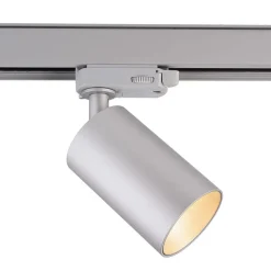 3-fase skinne Can, sølv, aluminium, GU10, drejelig montering