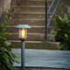 Filip LED-solcellelampe i grafit med jordspyd