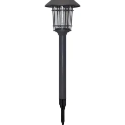 Filip LED-solcellelampe i grafit med jordspyd