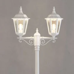 Firenze lygtepæl, 2 lyskilder, hvid
