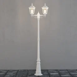 Firenze lygtepæl, 2 lyskilder, hvid
