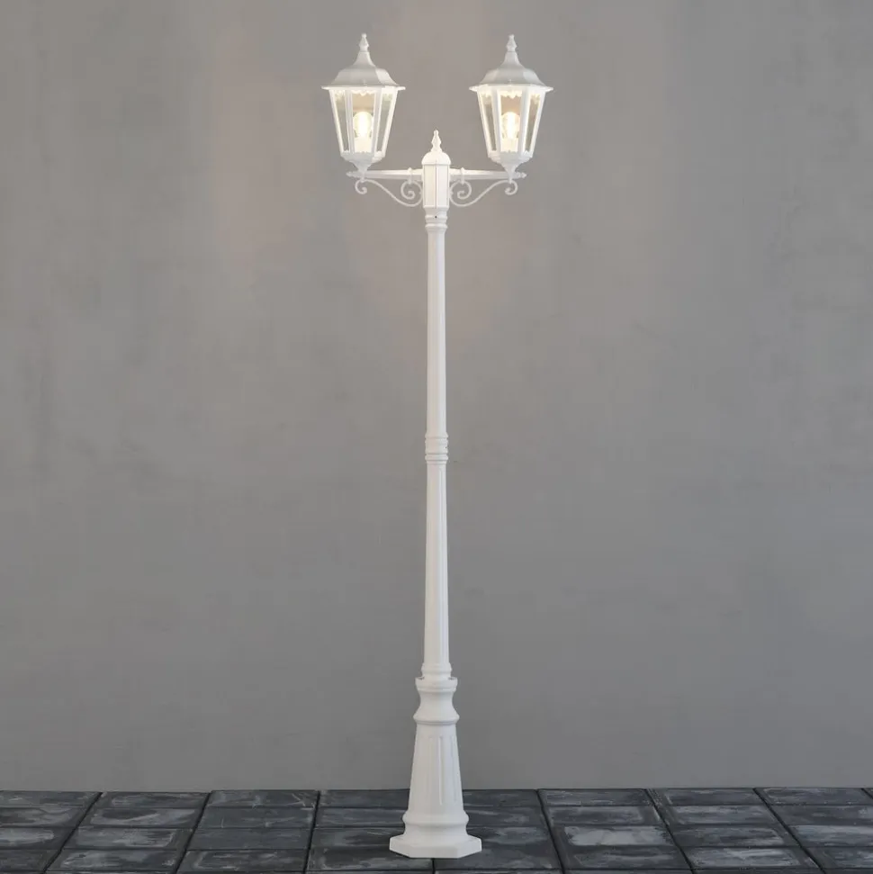 Firenze lygtepæl, 2 lyskilder, hvid