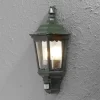 Firenze udendørs væglampe halvcirkel, sensor, grøn
