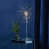 Firework 3D LED-dekolampe, sølvgrå, højde 50 cm