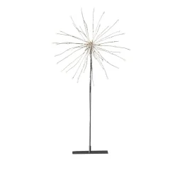 Firework 3D LED-dekolampe, sølvgrå, højde 50 cm