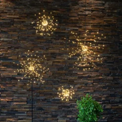 Firework LED-hængelampe, sort, metal, Ø 26 cm, stik