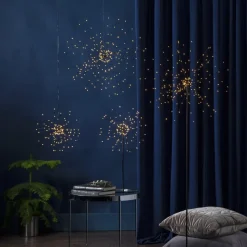 Firework LED-hængelampe, sort, metal, Ø 26 cm, stik