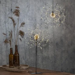 Firework LED-hængelampe, sort, metal, Ø 26 cm, stik