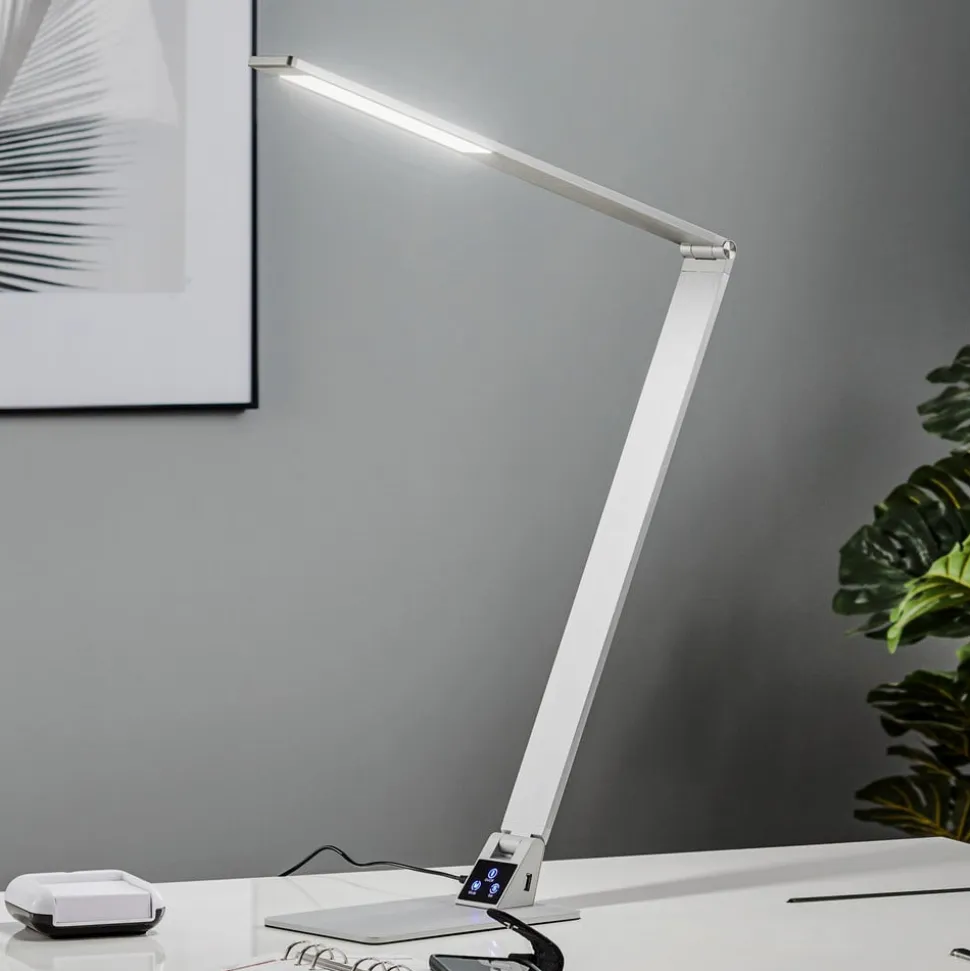 Flad LED-skrivebordslampe Wasp af aluminium