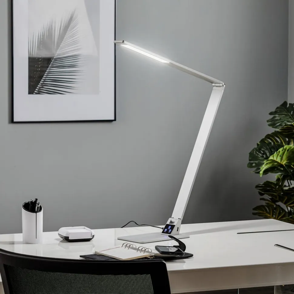 Flad LED-skrivebordslampe Wasp af aluminium