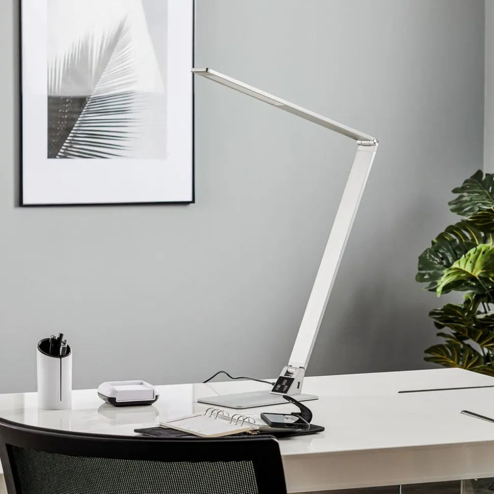 Flad LED-skrivebordslampe Wasp af aluminium