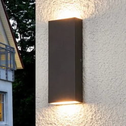 Flad LED-udendørsvæglampe Corda