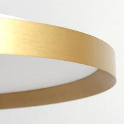 Flady loftlampe, guldfarvet, Ø 40 cm direkte/indirekte