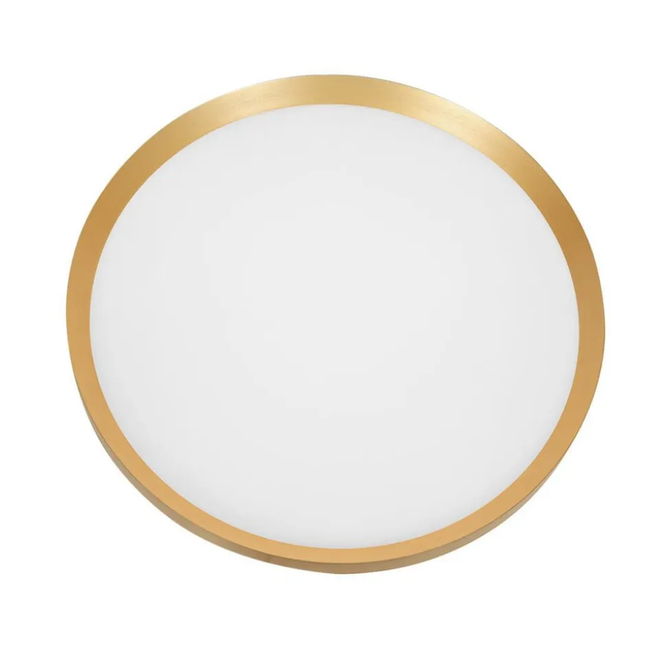 Flady loftlampe, guldfarvet, Ø 40 cm direkte/indirekte