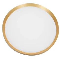 Flady loftlampe, guldfarvet, Ø 50 cm direkte/indirekte