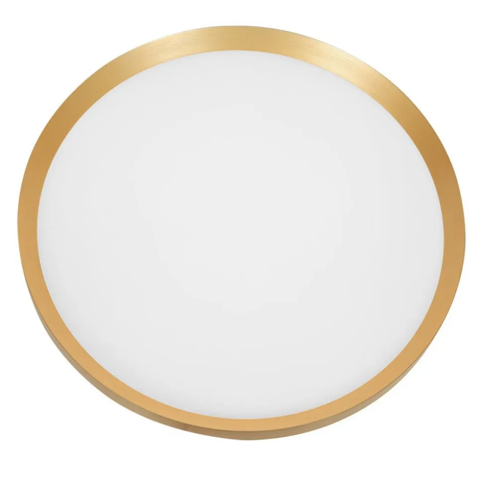 Flady loftlampe, guldfarvet, Ø 50 cm direkte/indirekte