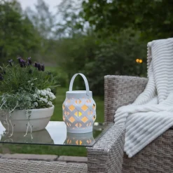 Flame Lantern LED-lygte, hvid, højde 16 cm
