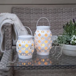 Flame Lantern LED-lygte, hvid, højde 16 cm