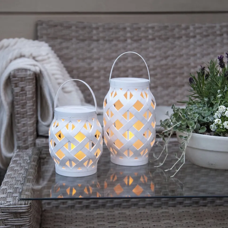 Flame Lantern LED-lygte, hvid, højde 16 cm