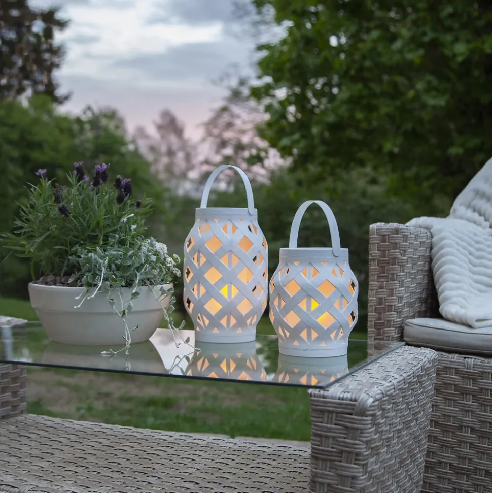 Flame Lantern LED-lygte, hvid, højde 16 cm