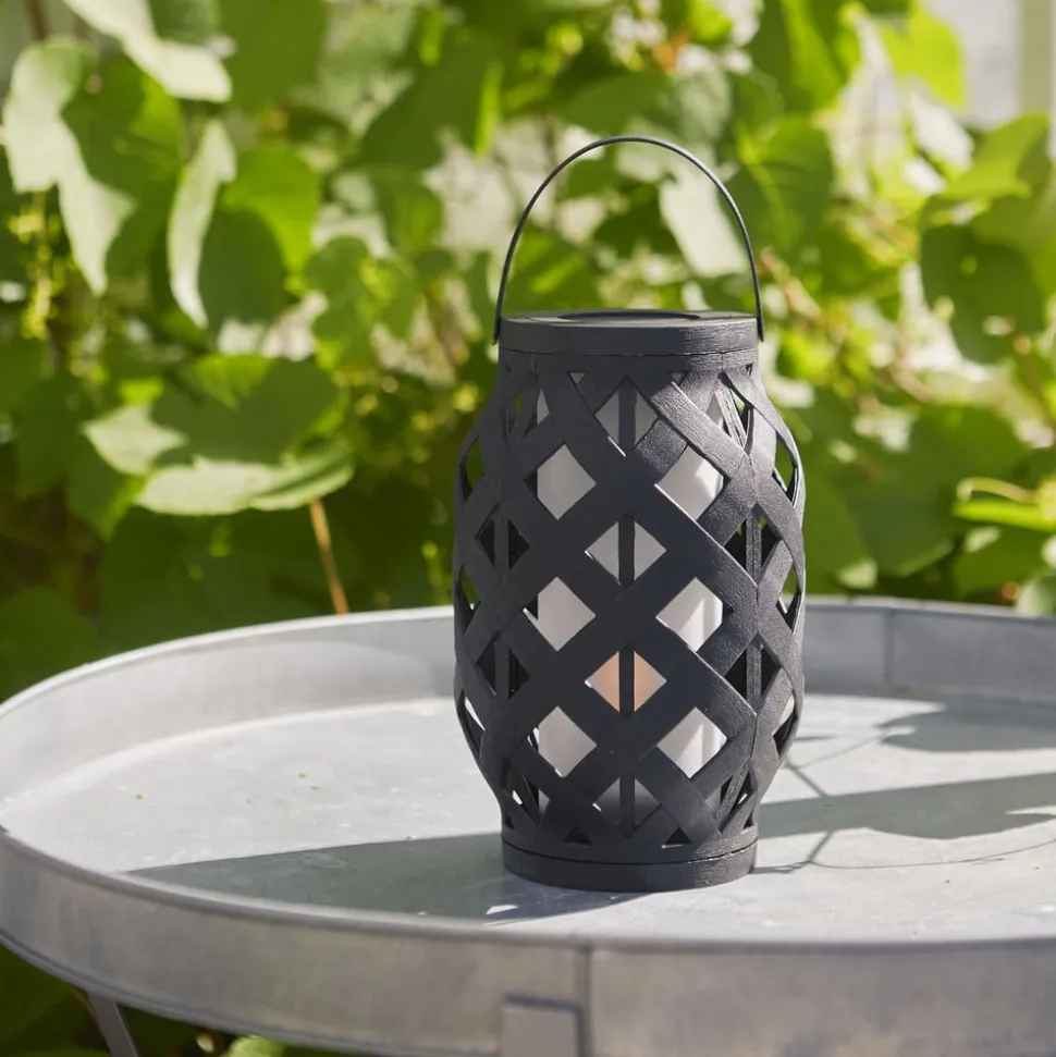 Flame Lantern LED-lygte, sort, højde 23 cm
