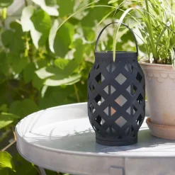 Flame Lantern LED-lygte, sort, højde 23 cm