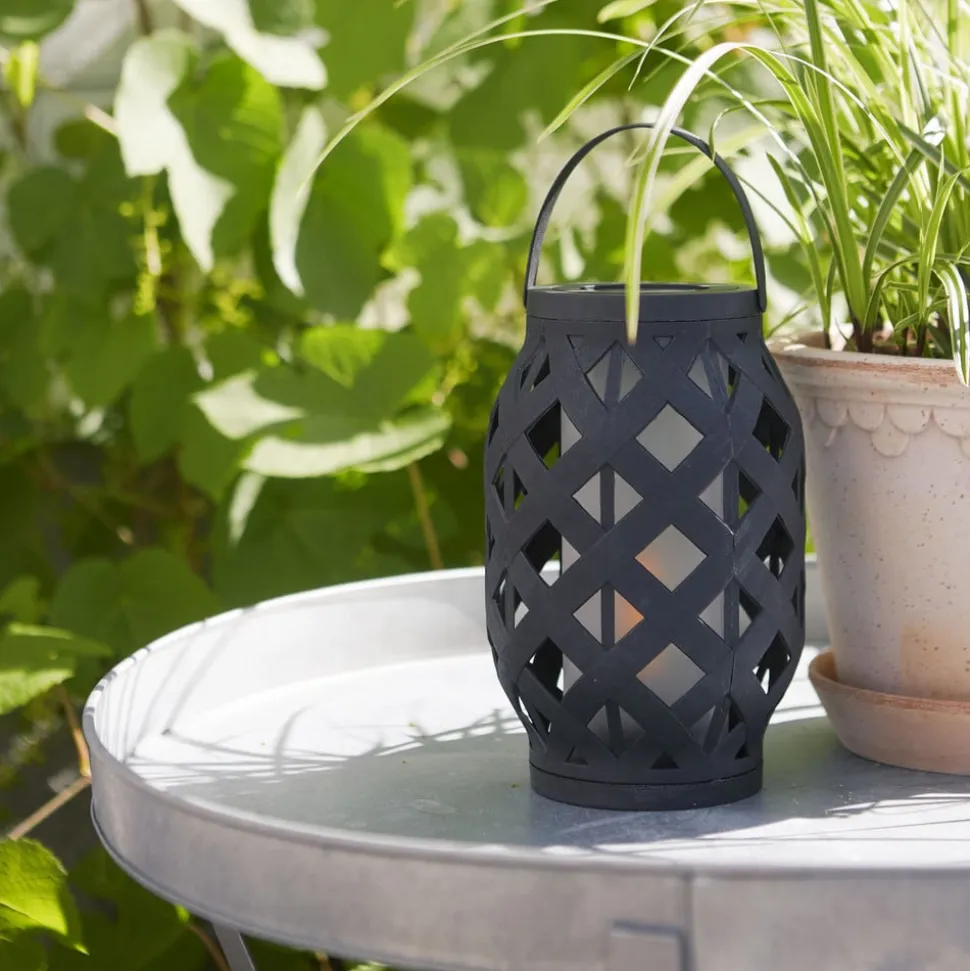 Flame Lantern LED-lygte, sort, højde 23 cm