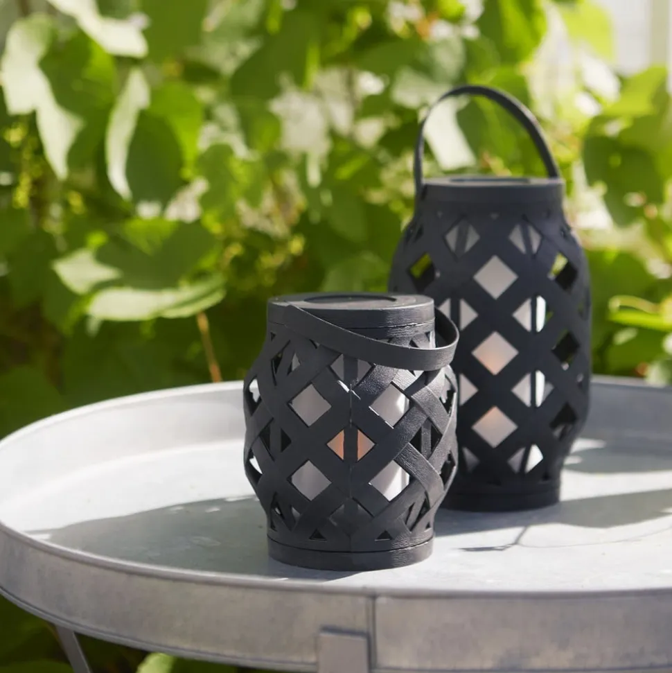 Flame Lantern LED-lygte, sort, højde 23 cm