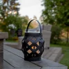 Flame Lantern LED-lygte, sort, højde 16 cm