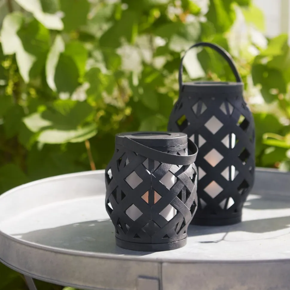 Flame Lantern LED-lygte, sort, højde 16 cm