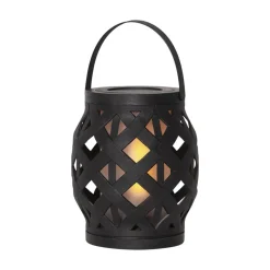 Flame Lantern LED-lygte, sort, højde 16 cm