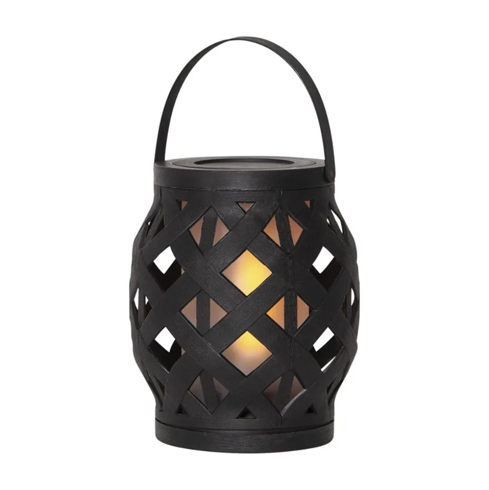 Flame Lantern LED-lygte, sort, højde 16 cm