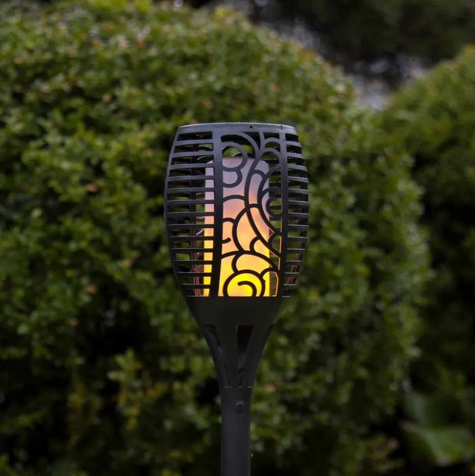 Flame LED-solcellelampe, tre anvendelsesmuligheder, 54 cm