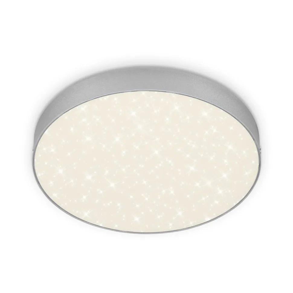 Flame Star LED-loftslampe, Ø 28,7 cm, sølv