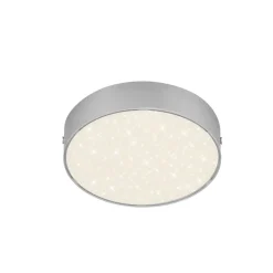 Flame Star LED-loftslampe, Ø 15,7 cm, sølv