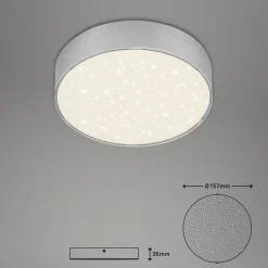 Flame Star LED-loftslampe, Ø 15,7 cm, sølv