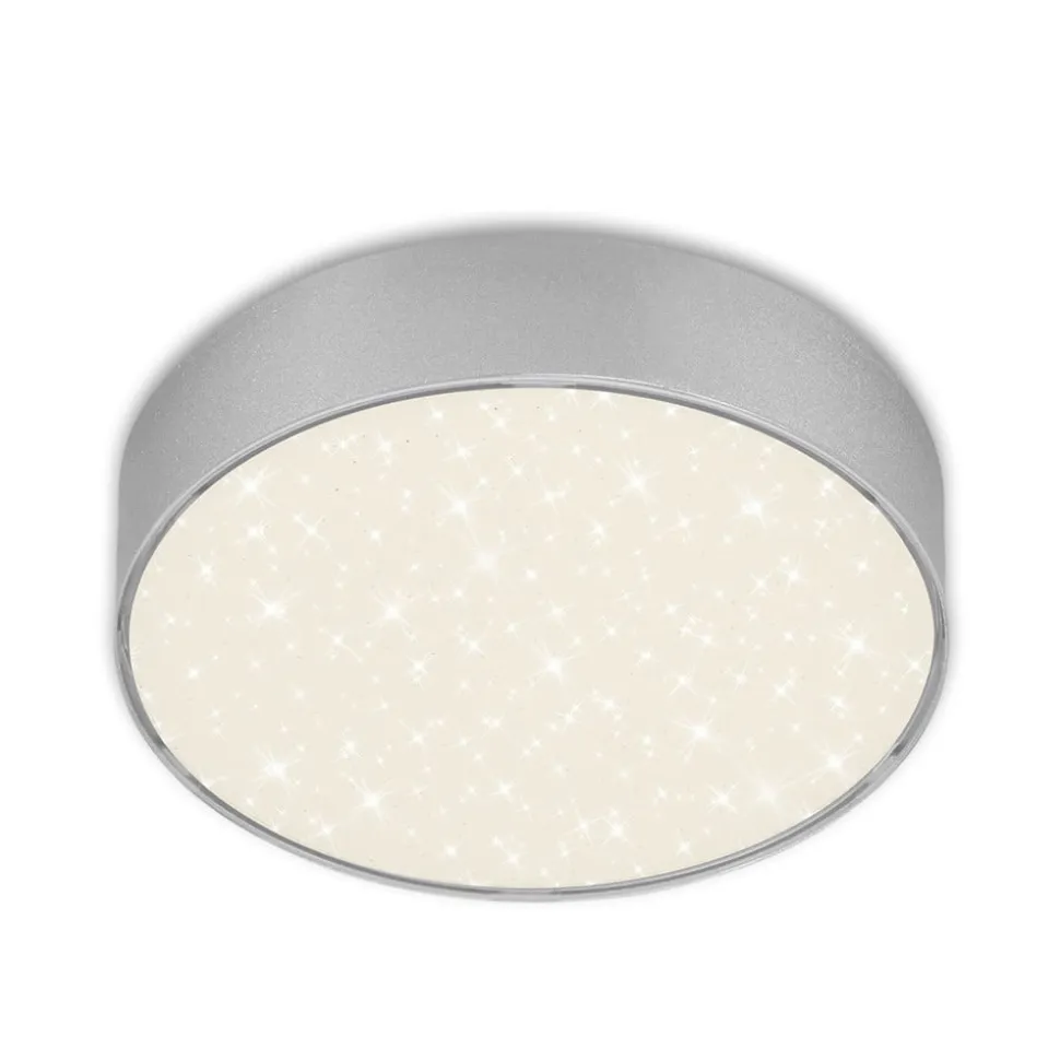 Flame Star LED-loftslampe, Ø 15,7 cm, sølv