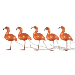 Flamingo LED dekorationslys i et sæt med 5 stk