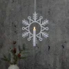 Flamme Snow LED-dekorationslampe med vokslys