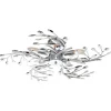 Flash loftlampe af metal, krom, Ø 65 cm