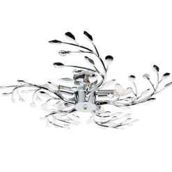 Flash loftlampe af metal, krom, Ø 65 cm
