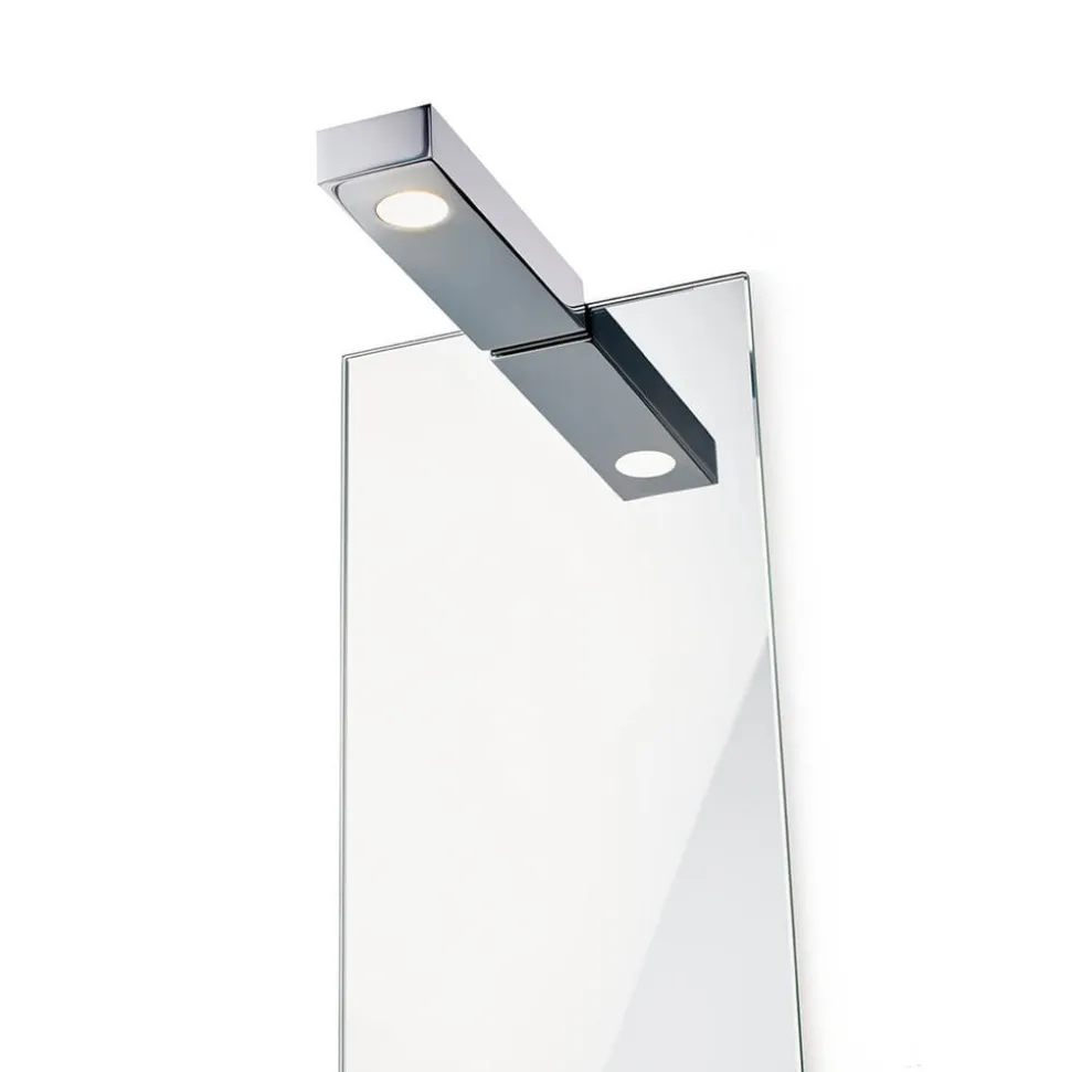 Flat 2 LED væg- og spejllampe, krom
